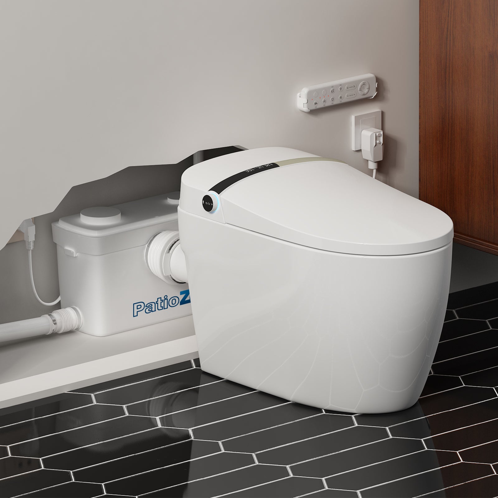 Smart Bidet Toilet with 750PRO Macerator Pump