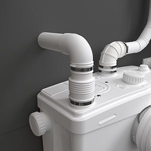 Macerator Toilet with 800W Waste Disposal Upflush Toilet System MY-FLO800 PatioZones