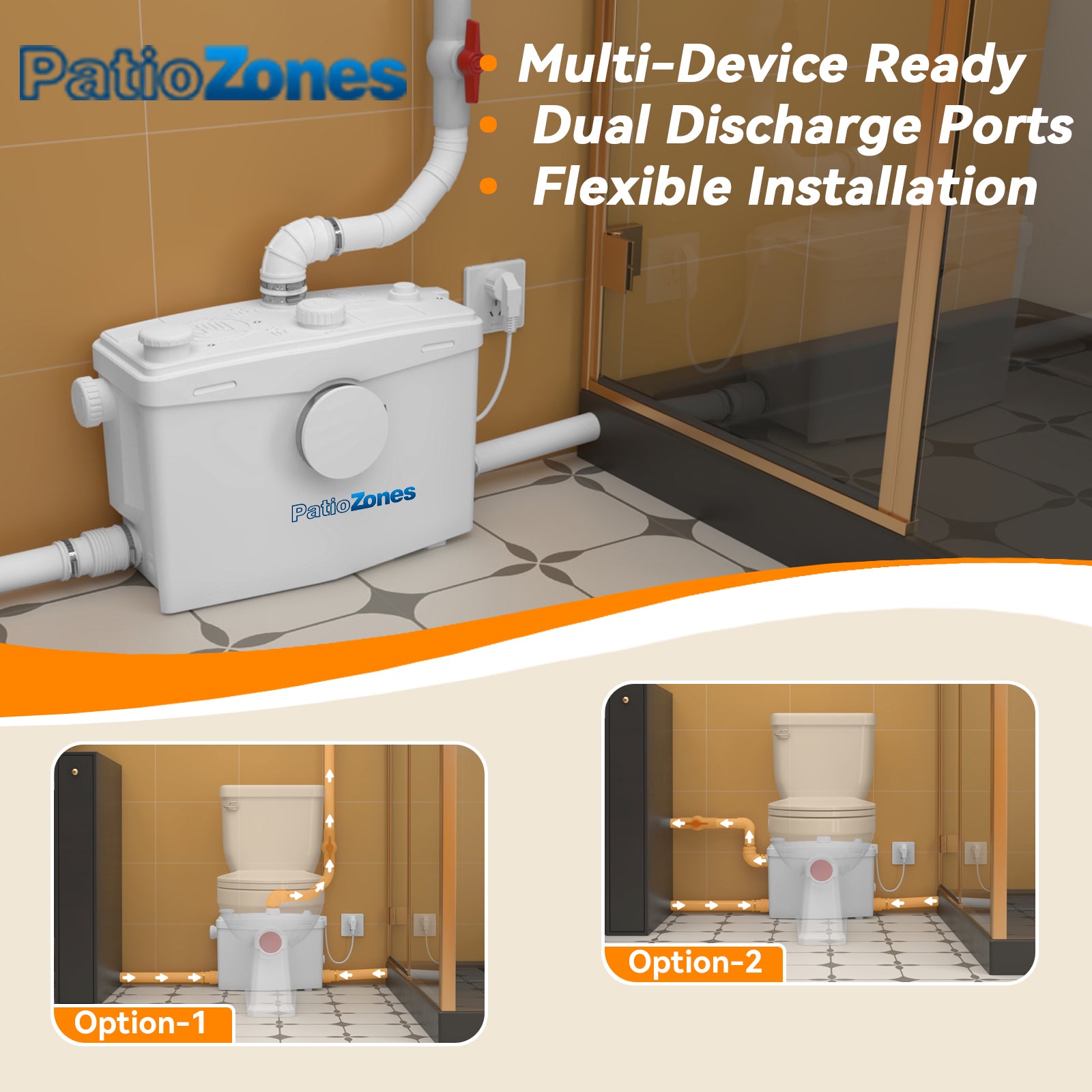 FLO900 PatioZones 900W Macerator Pump