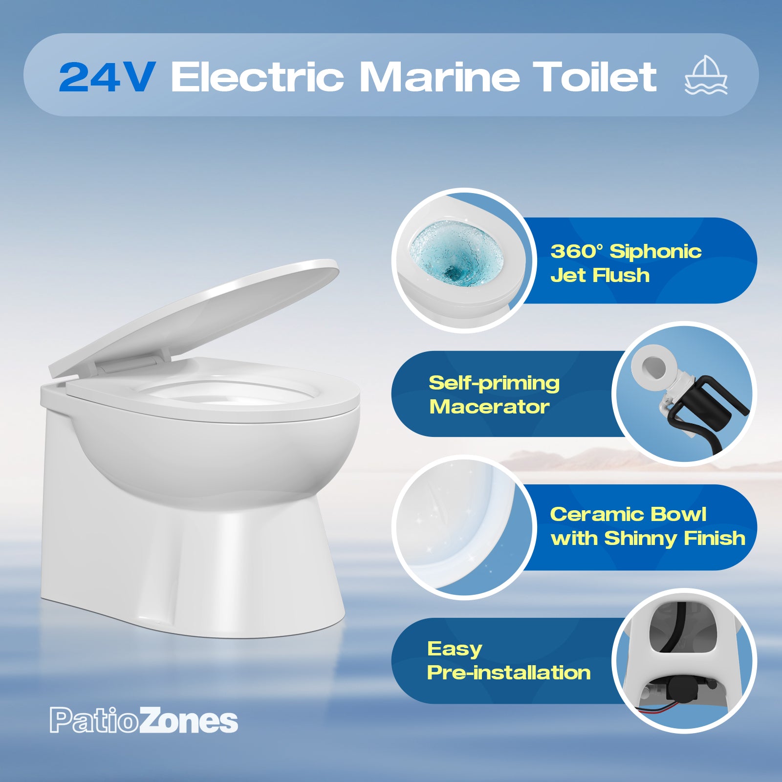 FLO-MT24 Dreamsani Marine Toilet