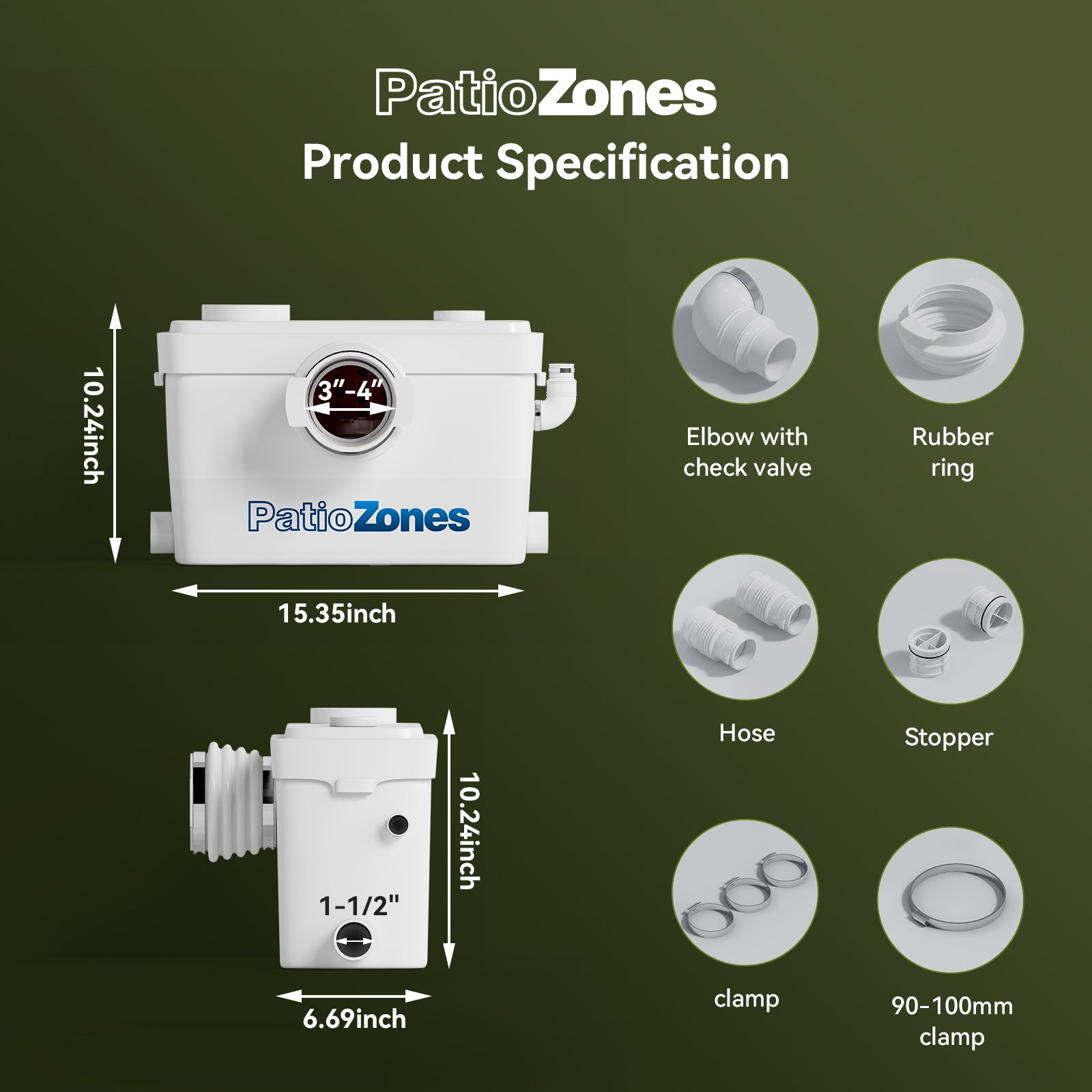 FLO750 PatioZones 750W Macerator Pump