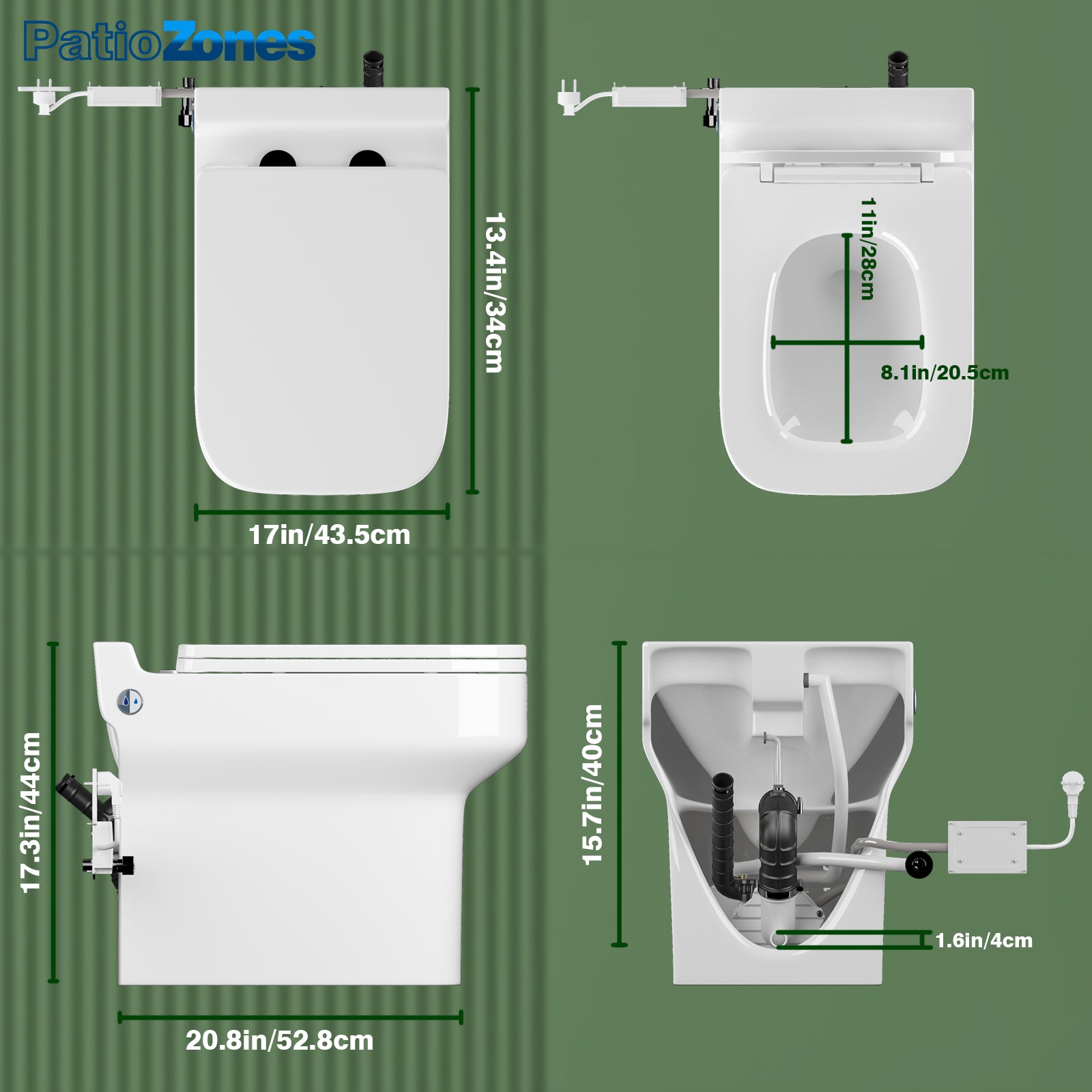One-piece Macerating Toilet