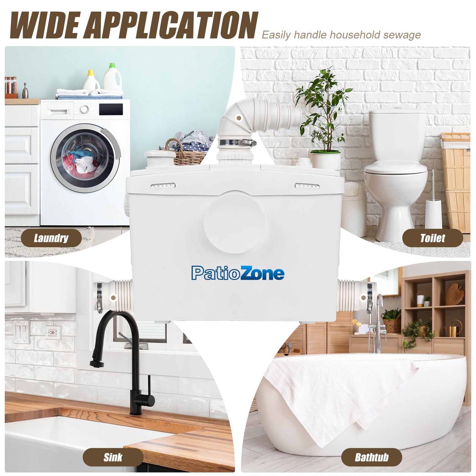 FLO800 PatioZones 800W Macerator Pump