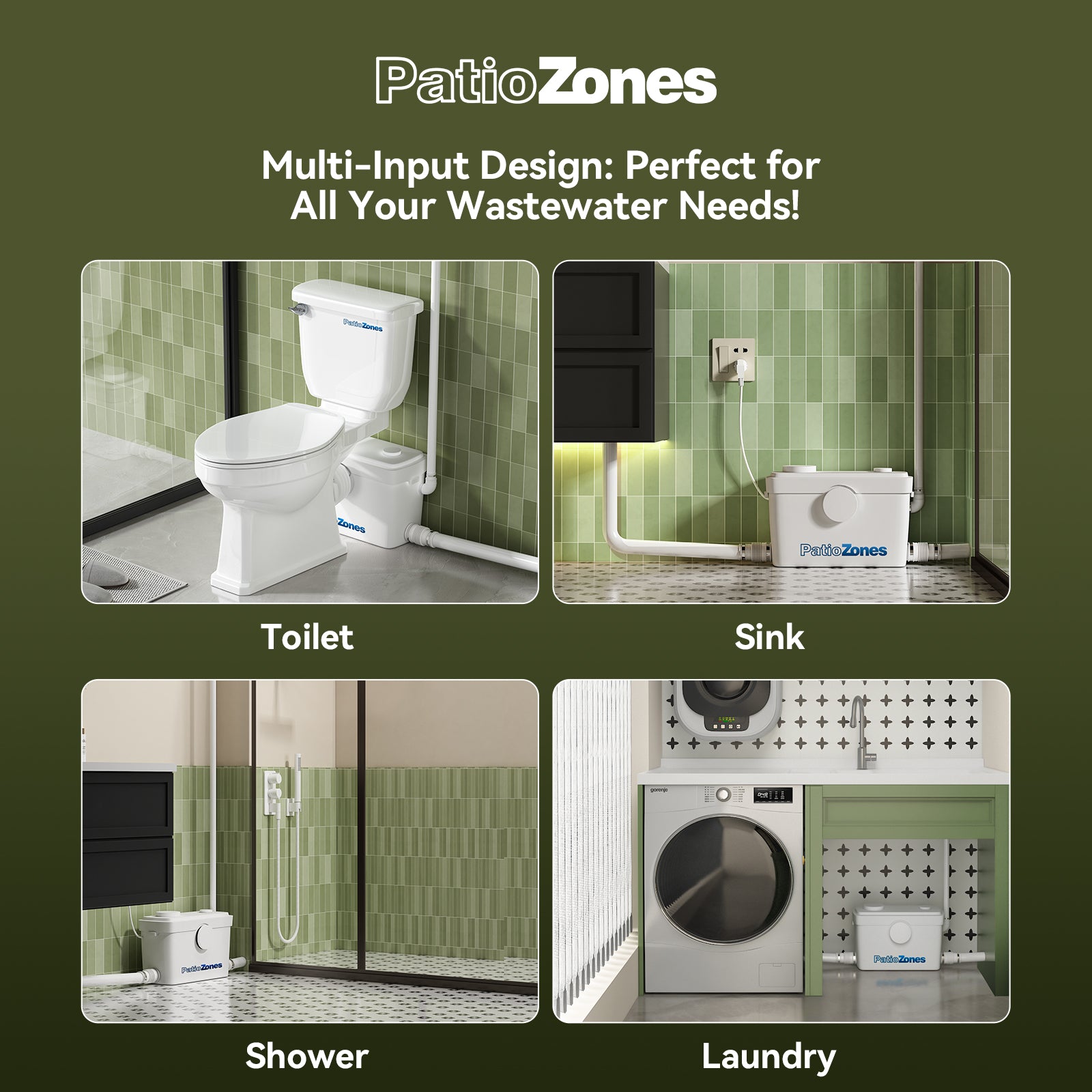 FLO750 PatioZones 750W Macerator Pump