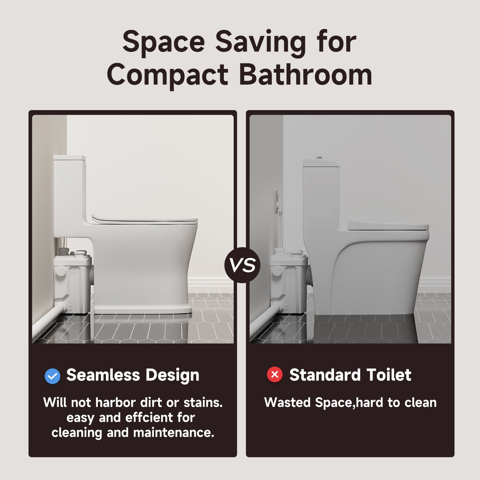 Wholesale Macerator Toilet with Powerful Macerator Pump JLF-FLO500 PatioZones