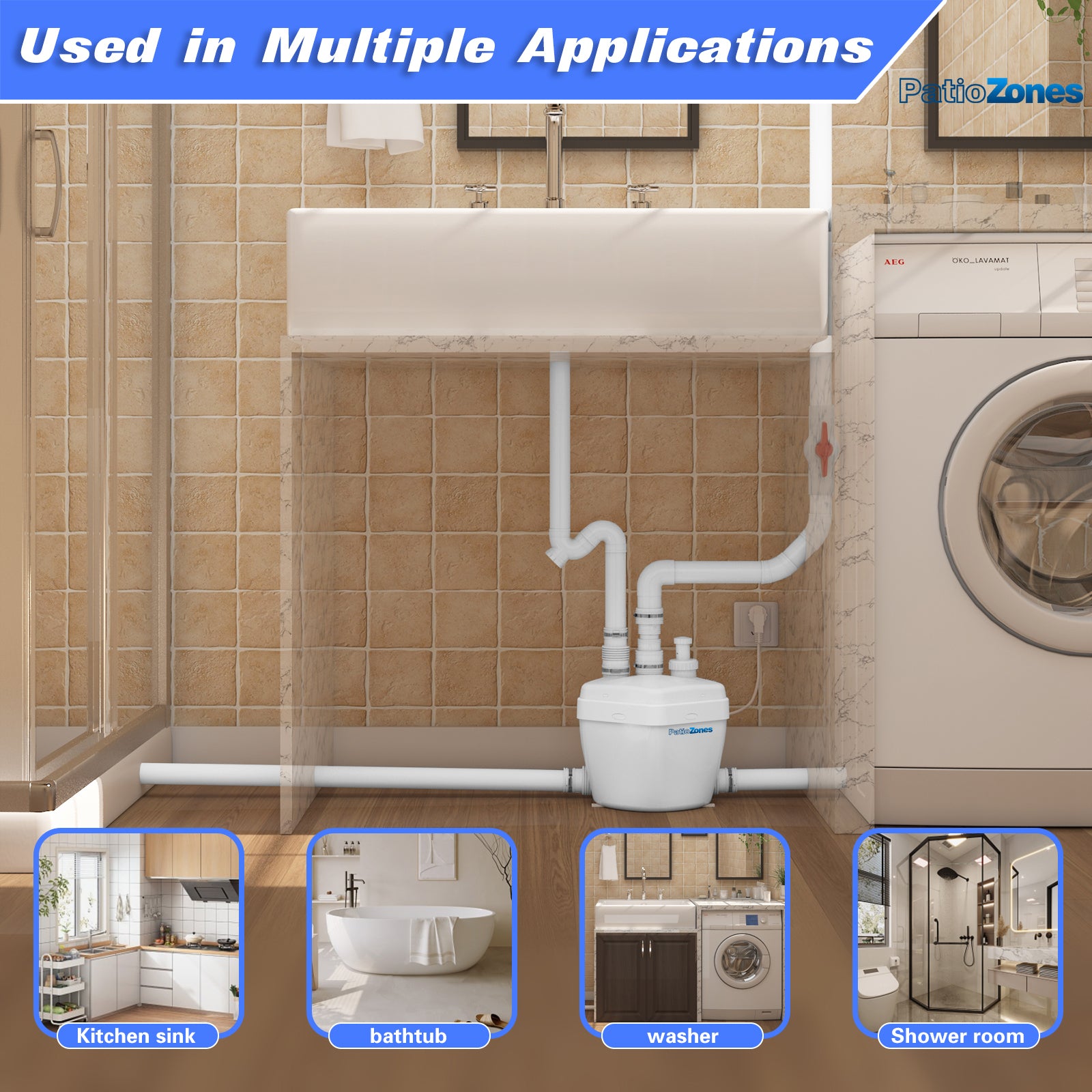 Compact Residential Drain Pump for Efficient Waste Water Removal