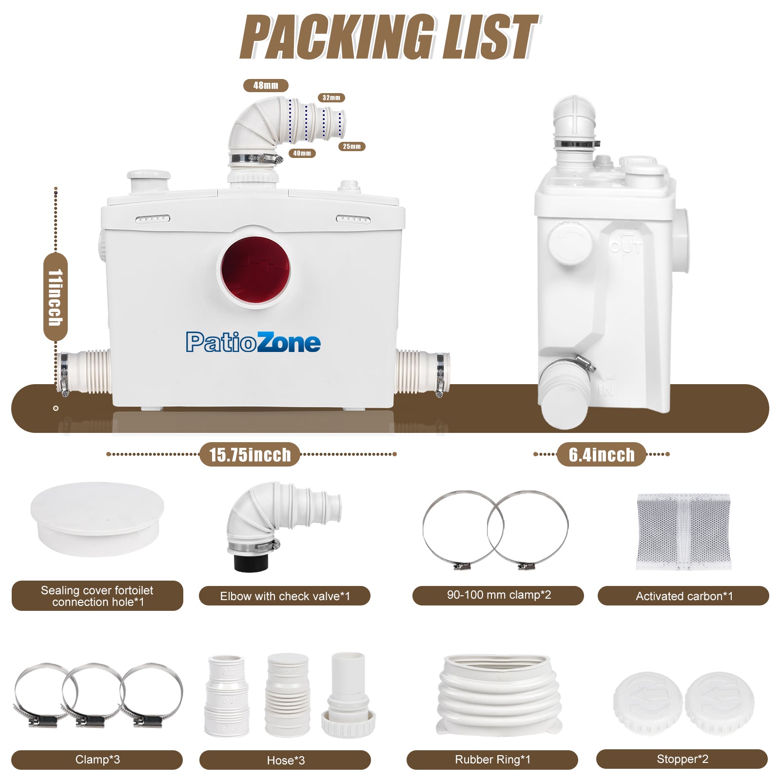 FLO800 PatioZones 800W Macerator Pump