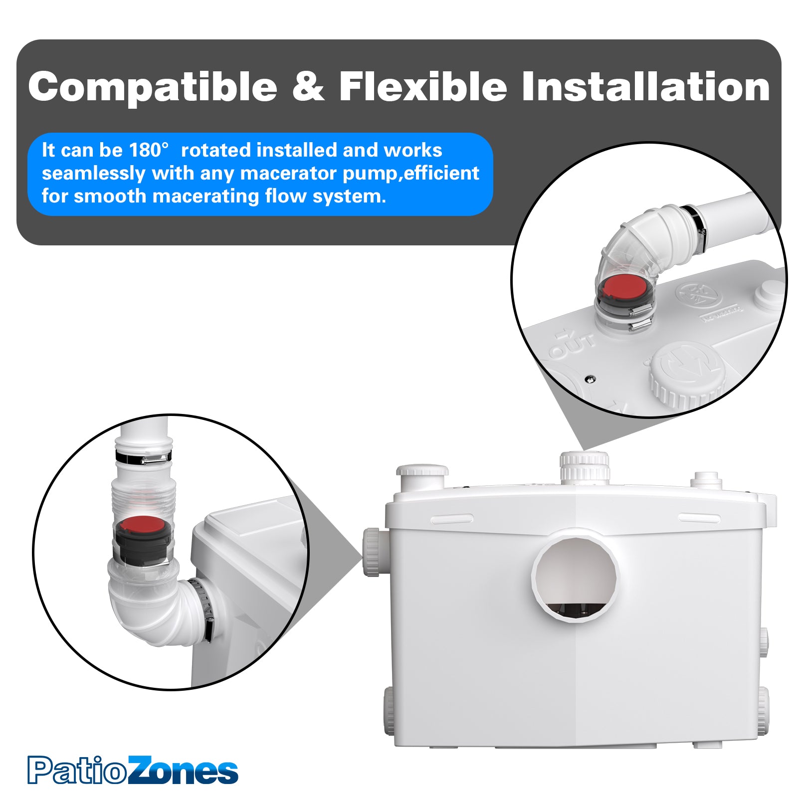 Macerator Pump Check Valve Elbow
