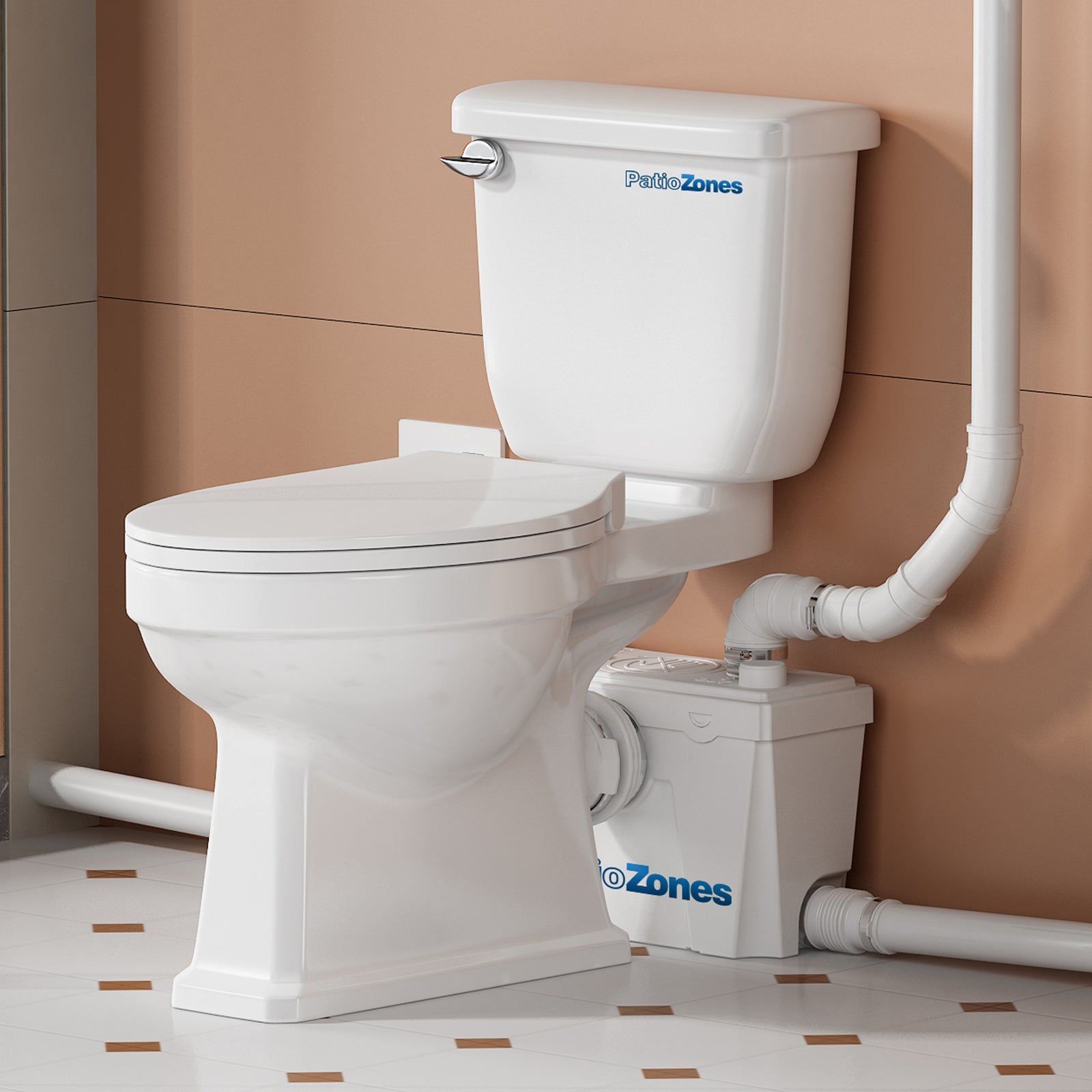 Factory Direct Sales Macerator Toilet with 500W Pump LS-FLO500 PatioZones
