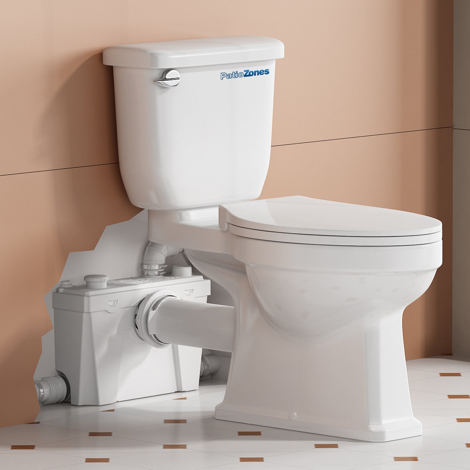 Factory Direct Sales Macerator Toilet with 500W Pump LS-FLO500 PatioZones